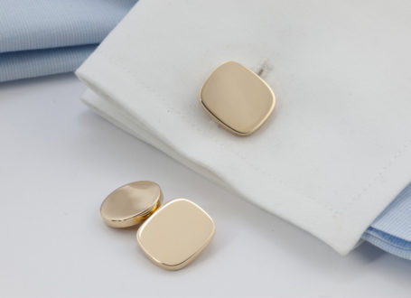 Heavy Engravable Cuff Links in Various Shapes