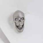 Skull Cuff Links with Moveable Jaw & Diamond Eyes