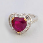 White and Yellow Gold Burma Ruby and Diamond Ring
