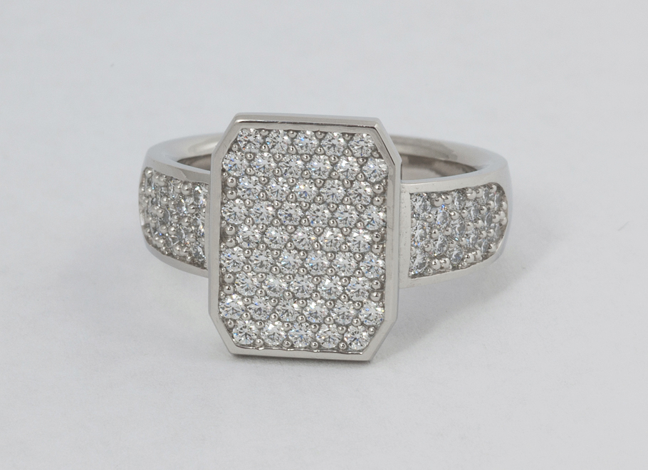 Platinum Pavé Diamond Ring