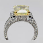 Platinum & 18K Gold Natural Fancy Yellow Diamond Ring