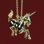 gold unicorn pendant