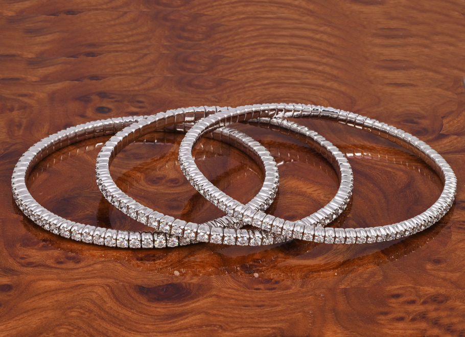 White Gold Expandable Diamond Bracelets Haydon & Company
