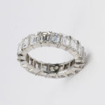 Full Circle Emerald-Cut Diamond Ring in Platinum