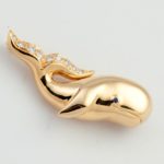 Whale Brooch With Diamond, Gold & Sapphire