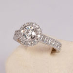 platinum engagement ring with diamonds