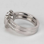 platinum engagement ring with pear shape diamond