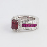 Xpandable™ 18K White Gold, Ruby & Diamond Ring in Raleigh