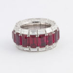 White Gold Ruby and Diamond Xpandable™ Ring