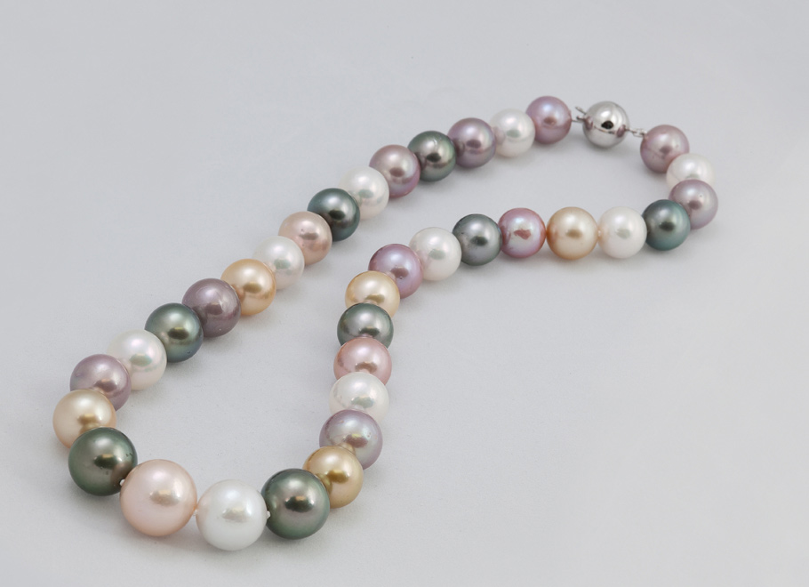 South Sea, Tahitian, and Freshwater Pearl Necklace