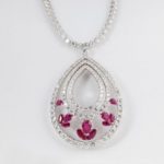Haydon & Co.: White Gold Diamond and Ruby Necklace