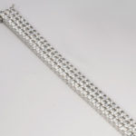 Three Row Diamond Flexible Bracelet in Platinum