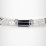 18 karat white gold black onyx and pavé diamond Xpandable™ bracelet by Picchiotti