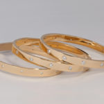 Heavy oval solid bangle can be made to fit various wrist sizes