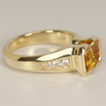 Yellow Gold Yellow Sapphire And Diamond Ring View 4