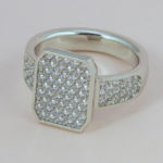 Octagon 8-Sided Shape Platinum & Diamond Ring