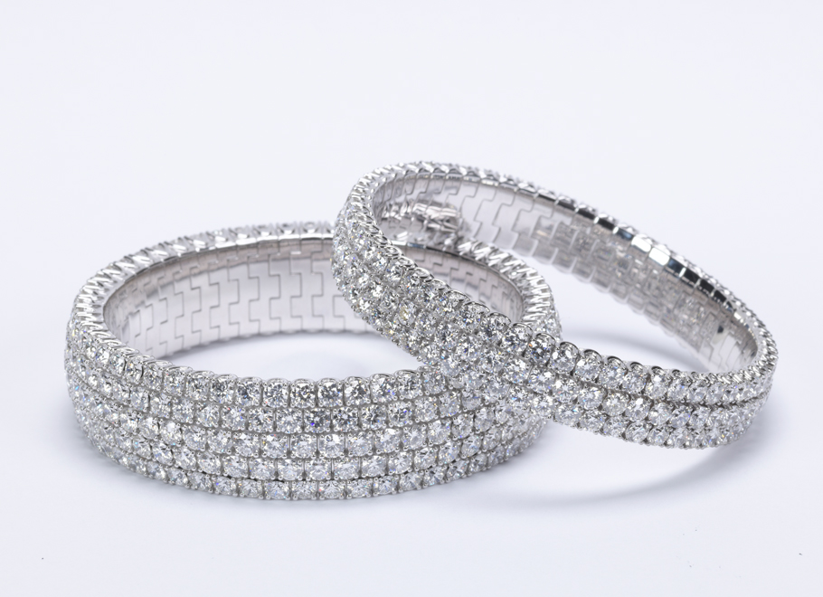 White Gold Xpandable ™ Diamond Bracelets